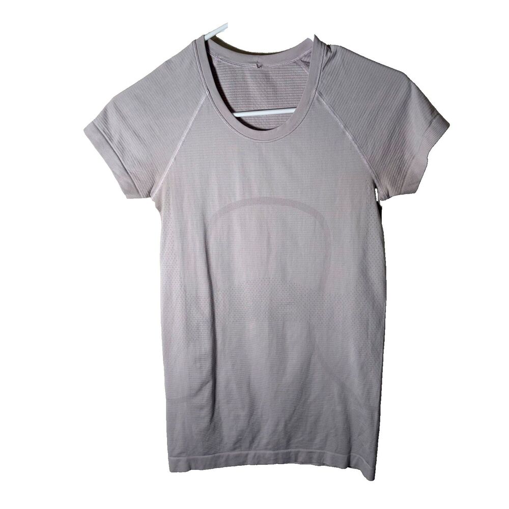 Lululemon T-Shirt Women's 4 Gray Short Sleeve Run Swiftly Tech Active Shirt